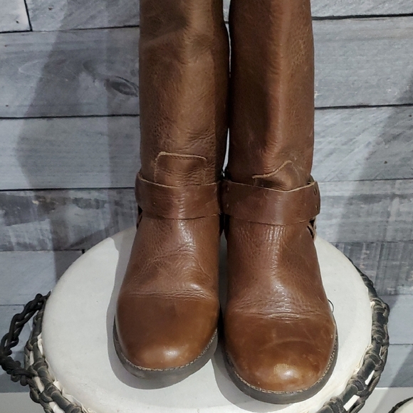 Steve Madden Brown Heeled Boots with Harness Detail - Picture 7 of 16